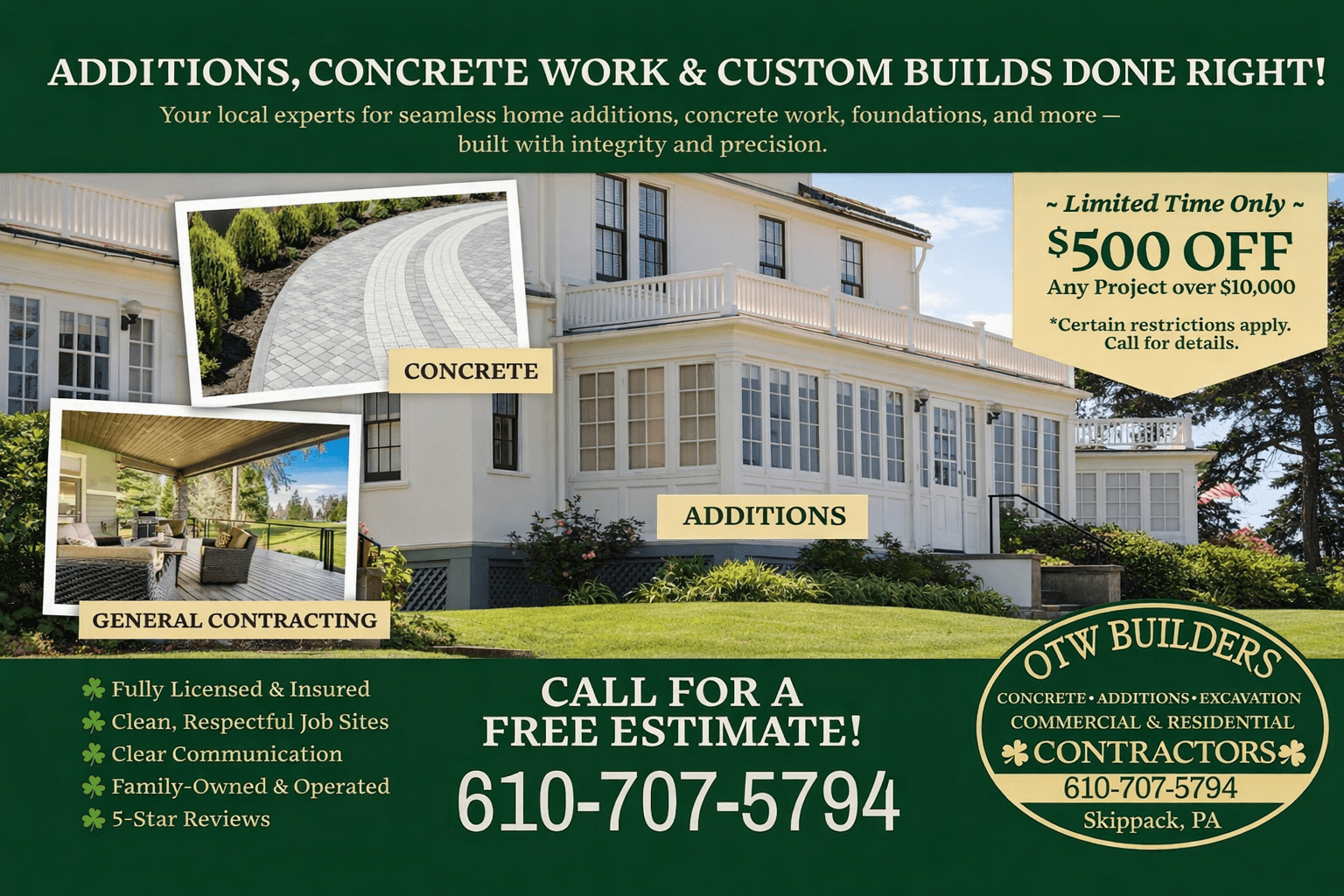 OTW Builders - Additions, Concrete Work & Custom Builds